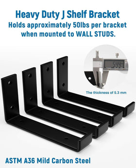 LEOPO 10-inch shelf bracket with screws pack ready for quick setup