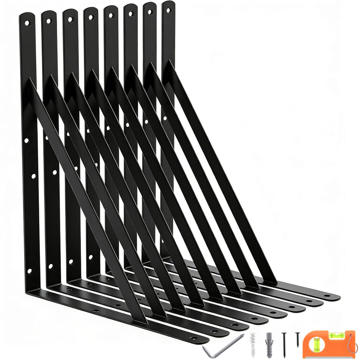 LEOPO 18-inch shelf bracket assembly supports sturdy floating shelves.
