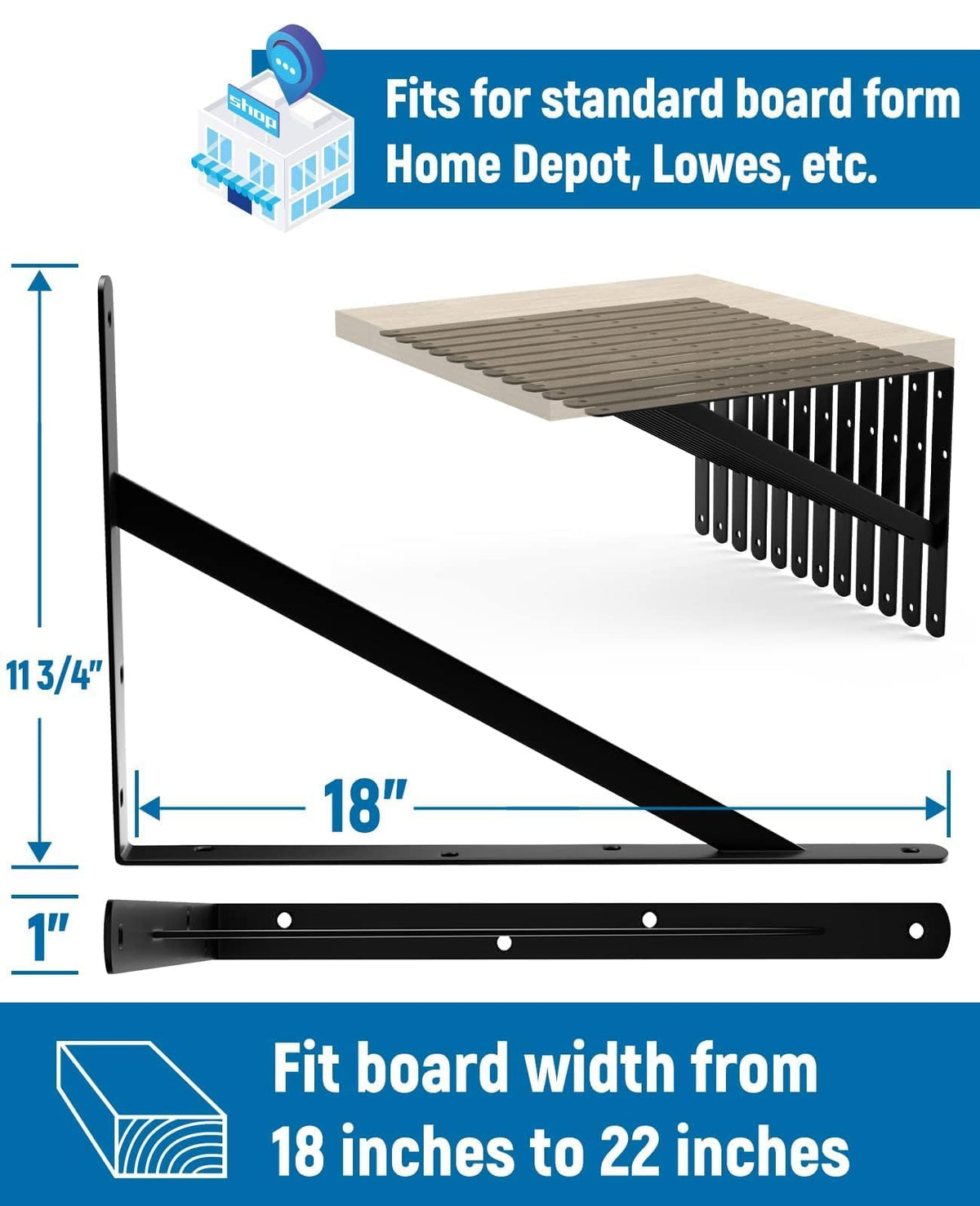 LEOPO 8-pack heavy-duty brackets for robust garage storage.