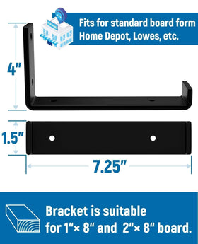 LEOPO five-millimeter-thick bracket supports up to 100 lb per unit
