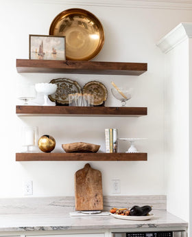 LEOPO black concealed brackets blend with modern kitchen, bathroom, or study decor.