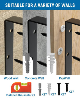LEOPO brackets include screws and anchors for quick installation.