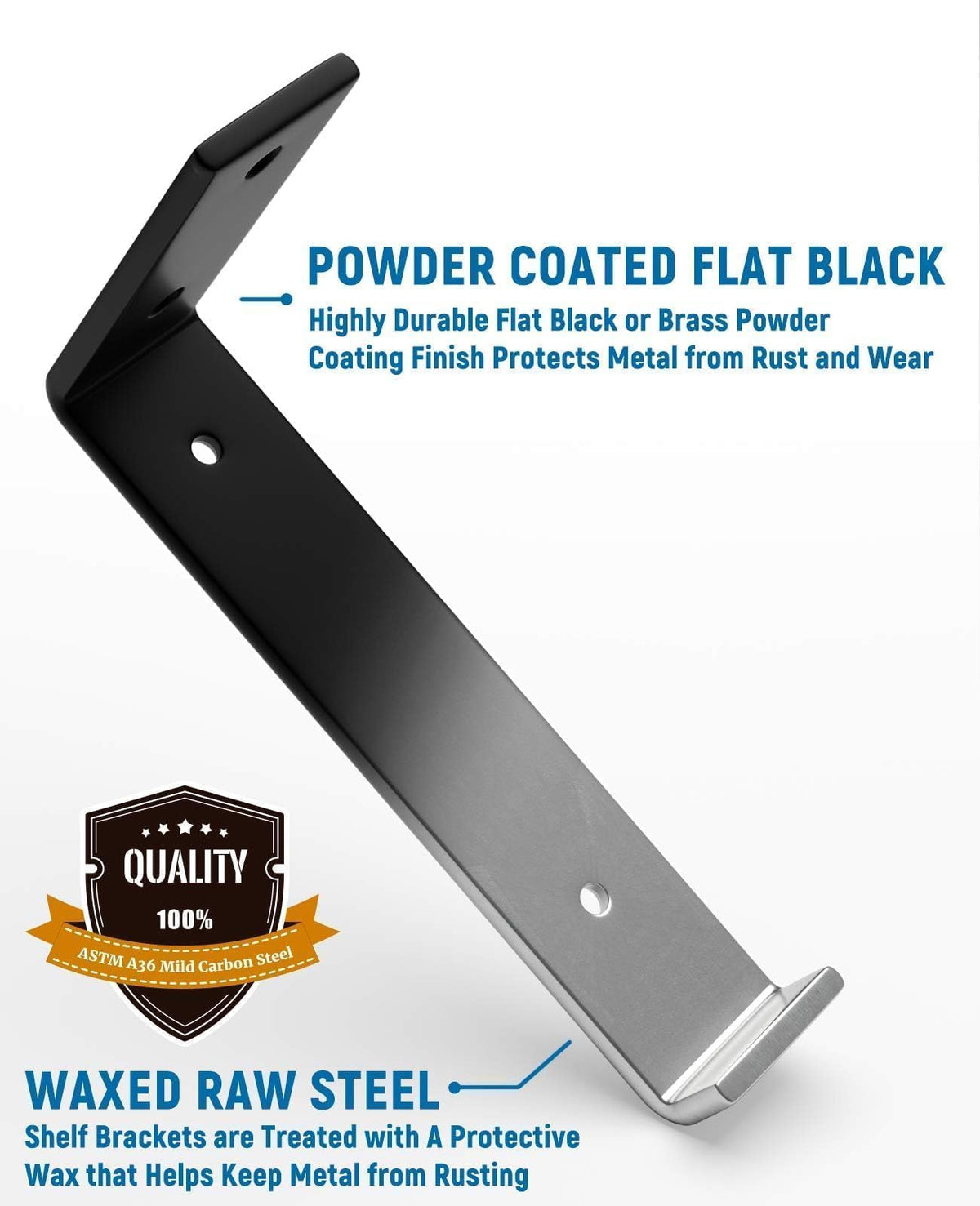 LEOPO versatile brackets fit standard boards for kitchen and bathroom shelves