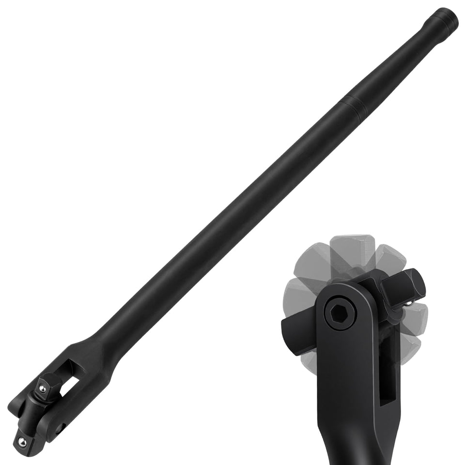 Leorossy 16-inch dual-drive breaker bar with a 360° head for flexible torque control.