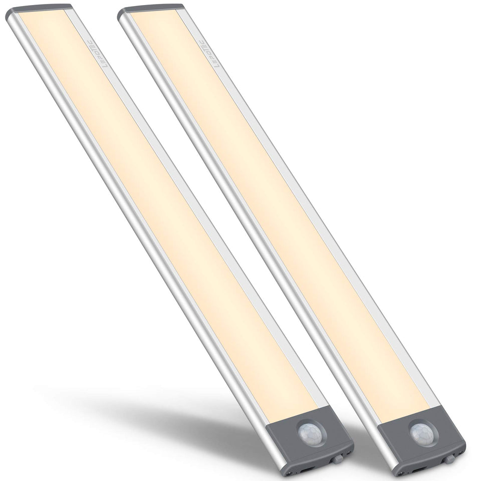 LEPOTEC 54-LED motion sensor light for closet provides soft, even illumination.