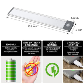 LEPOTEC USB rechargeable under-cabinet light for easy on-the-go brightness