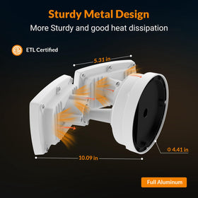 LEPOWER durable outdoor flood light with aluminum housing for longevity