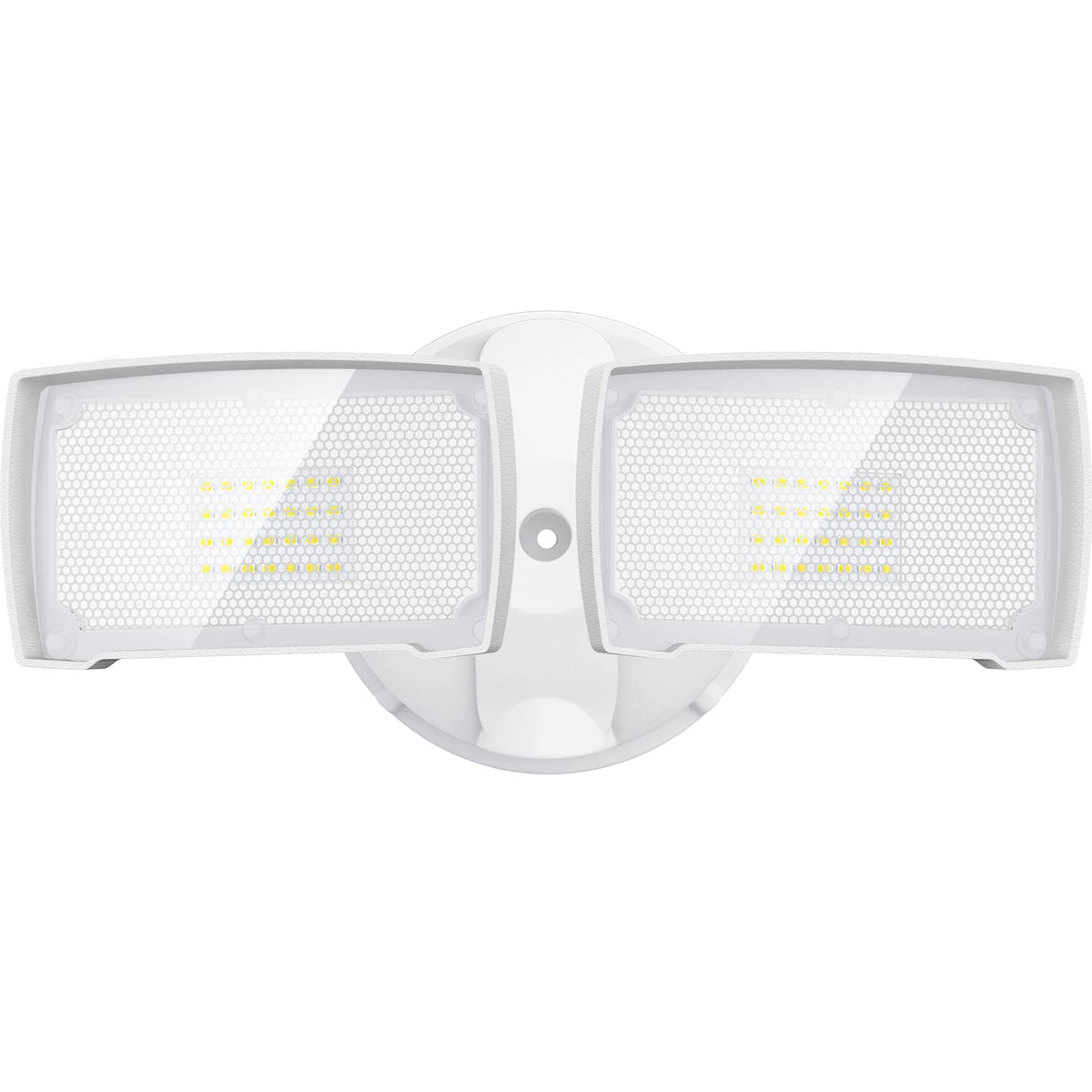 LEPOWER 3000LM outdoor flood light front view showing broad driveway illumination
