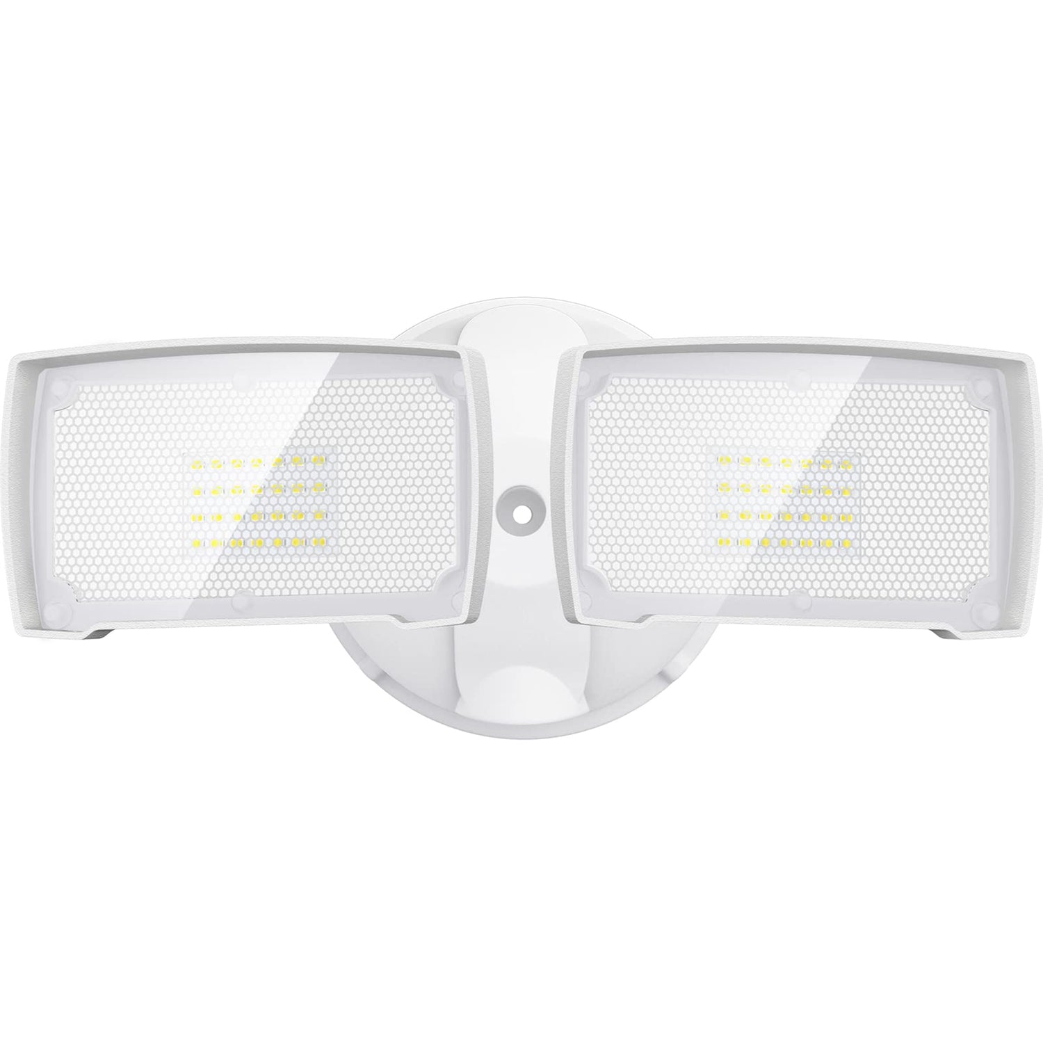 LEPOWER 3000LM outdoor flood light front view showing broad driveway illumination