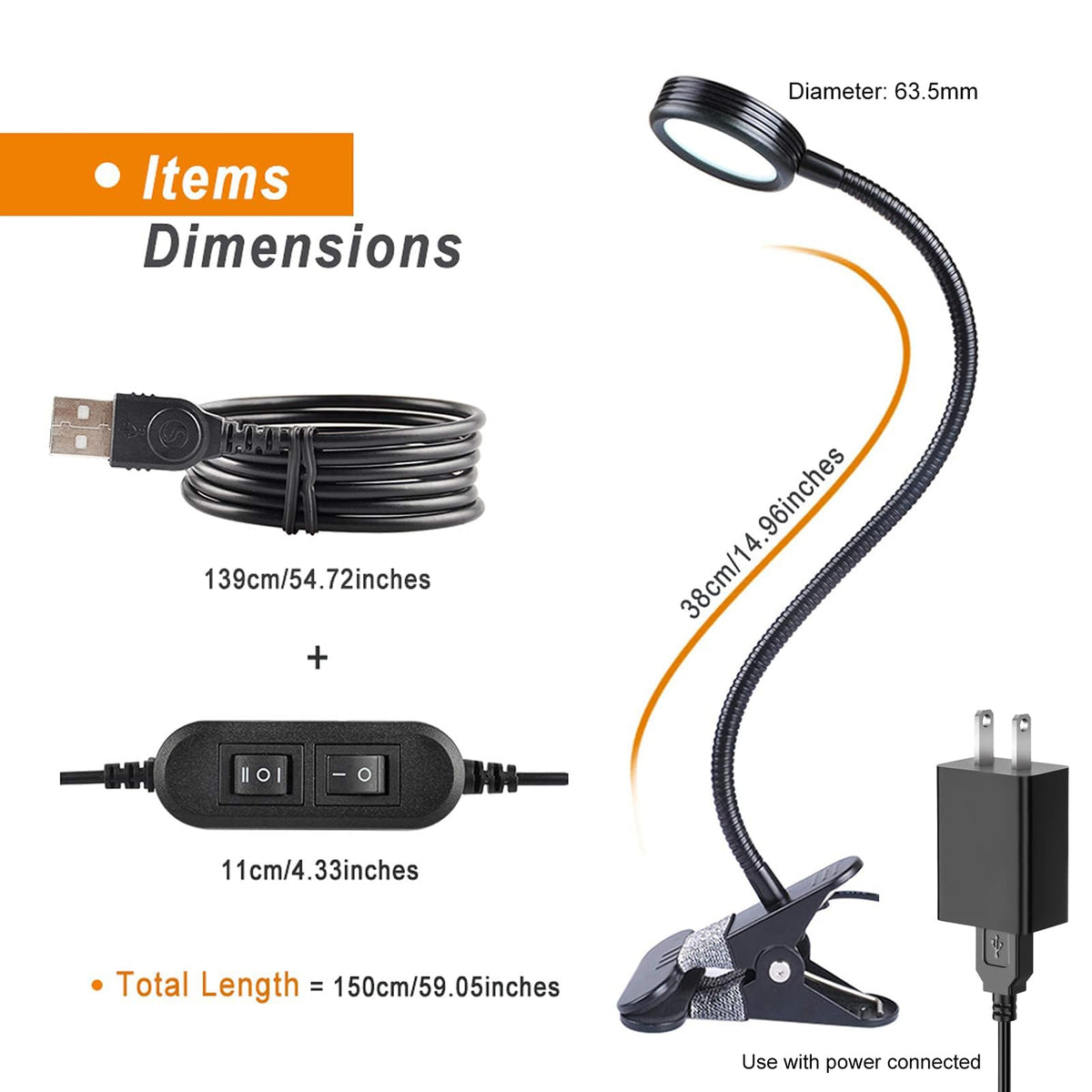 Adjustable brightness control for comfortable reading