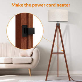 LEPOWER brown wood tripod base offers stable support and style