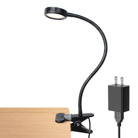 LEPOWER clip-on light mounted on bedheadboard for reading