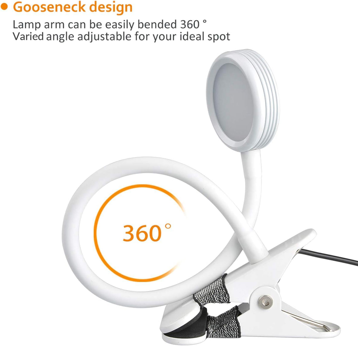 LEPOWER clip-on light on monitor adds ambient task lighting