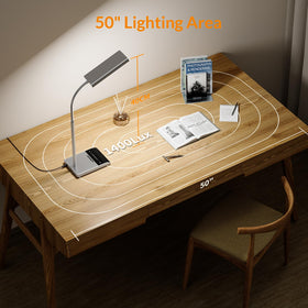 LEPOWER lamp offers 50 lighting modes for mood, task comfort, and focus.
