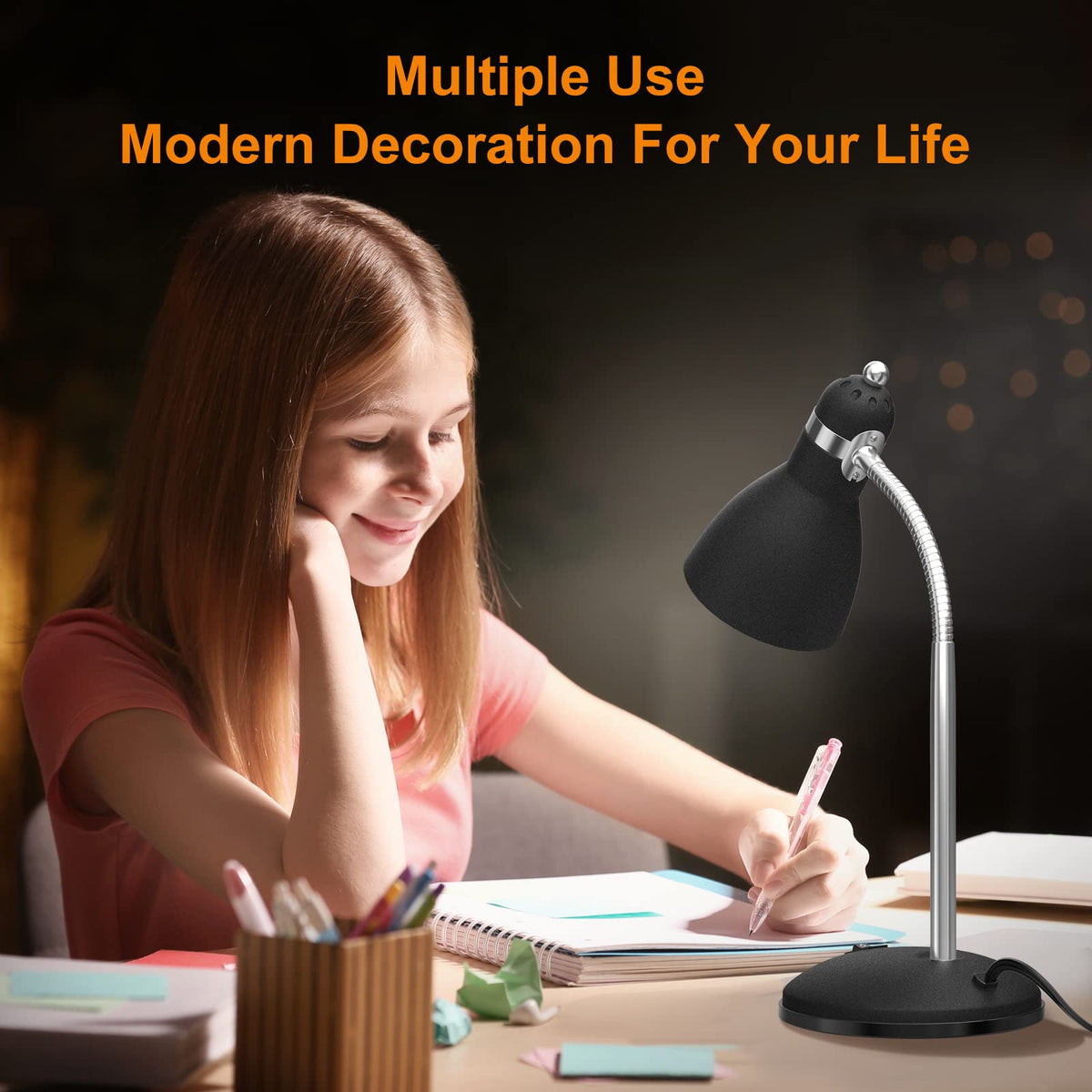 LEPOWER lamp with E26 screw base supports bulb compatibility.