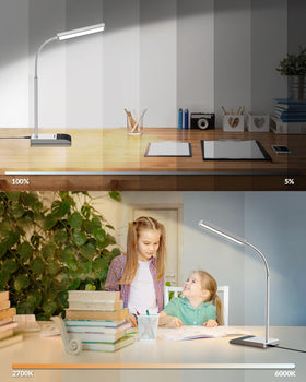 LEPOWER lamp ideal for bedside reading and study tasks.