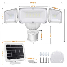 LEPOWER adjustable heads allow targeted lighting for steps or garage perimeters