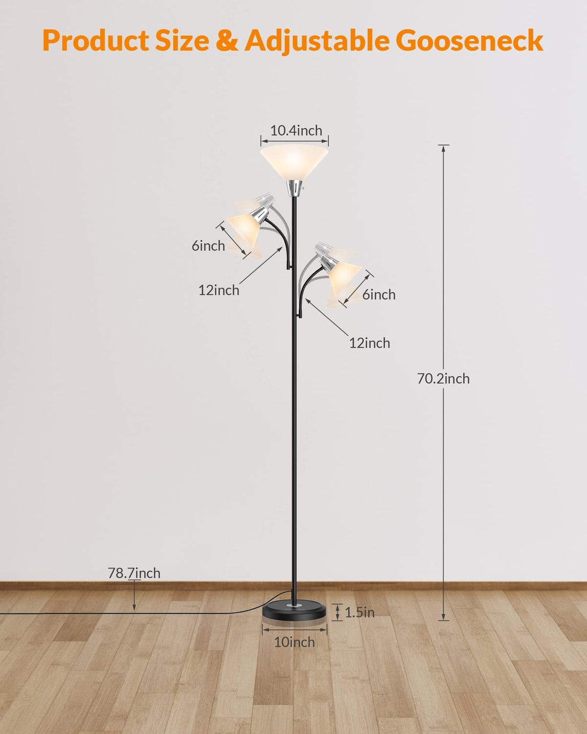 LEPOWER floor lamp brightens living room with balanced illumination