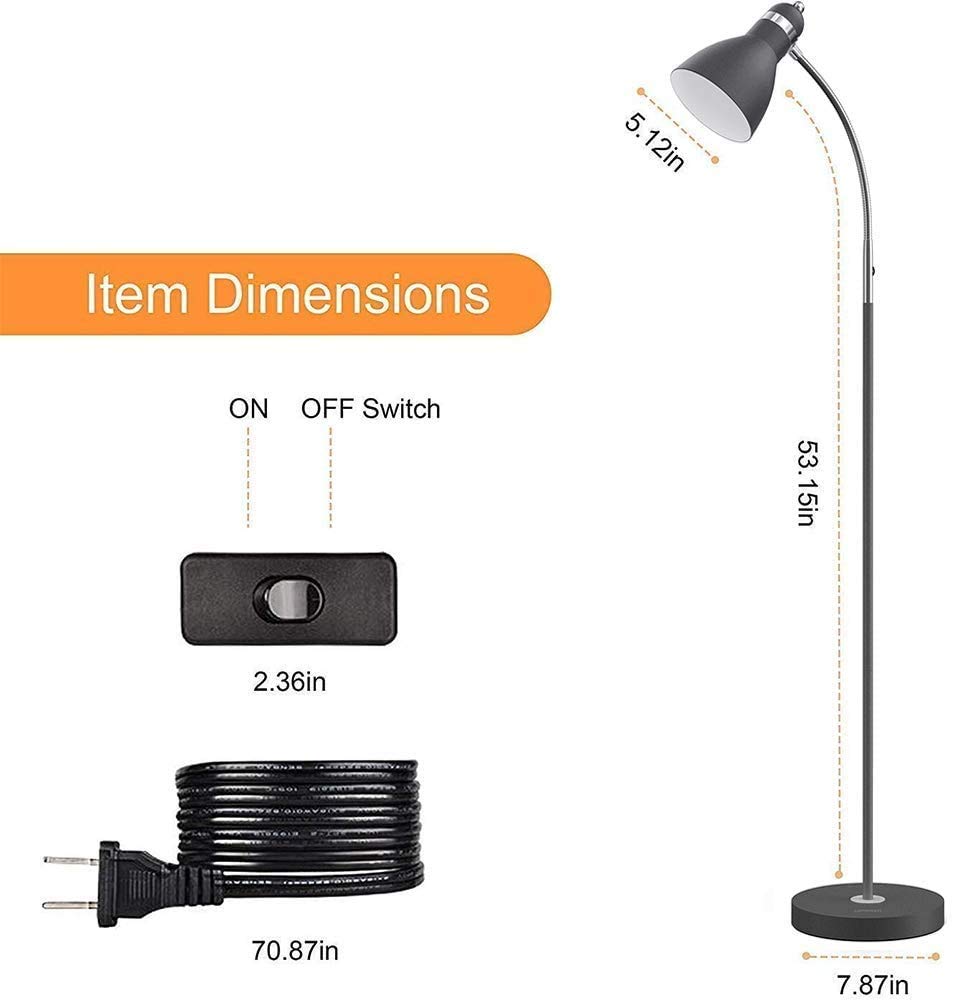 LEPOWER gooseneck floor lamp—directional light for tasks.