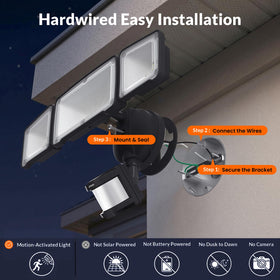 LEPOWER IP65 waterproof rating ensures rain and snow resistance in outdoor conditions.
