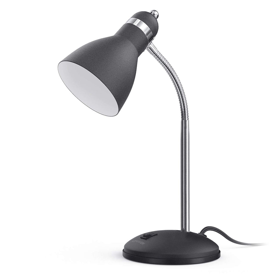 LEPOWER metal desk lamp with matte black base provides durable, stylish lighting.