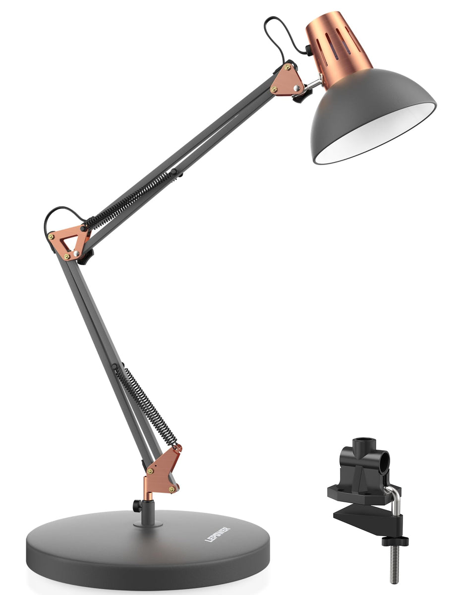 LEPOWER metal desk lamp base provides sturdy stability for daily tasks.