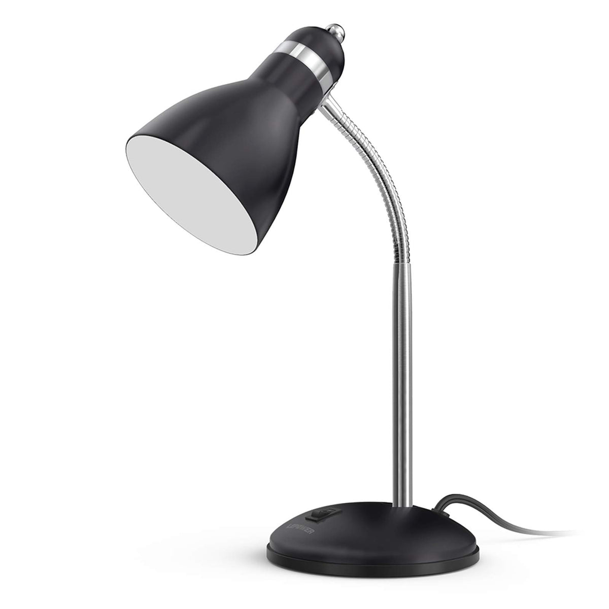 LEPOWER metal desk lamp base supports stable study sessions.