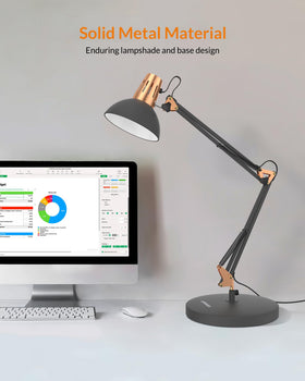 LEPOWER clamp-clip attaches securely to desks up to 2 inches.