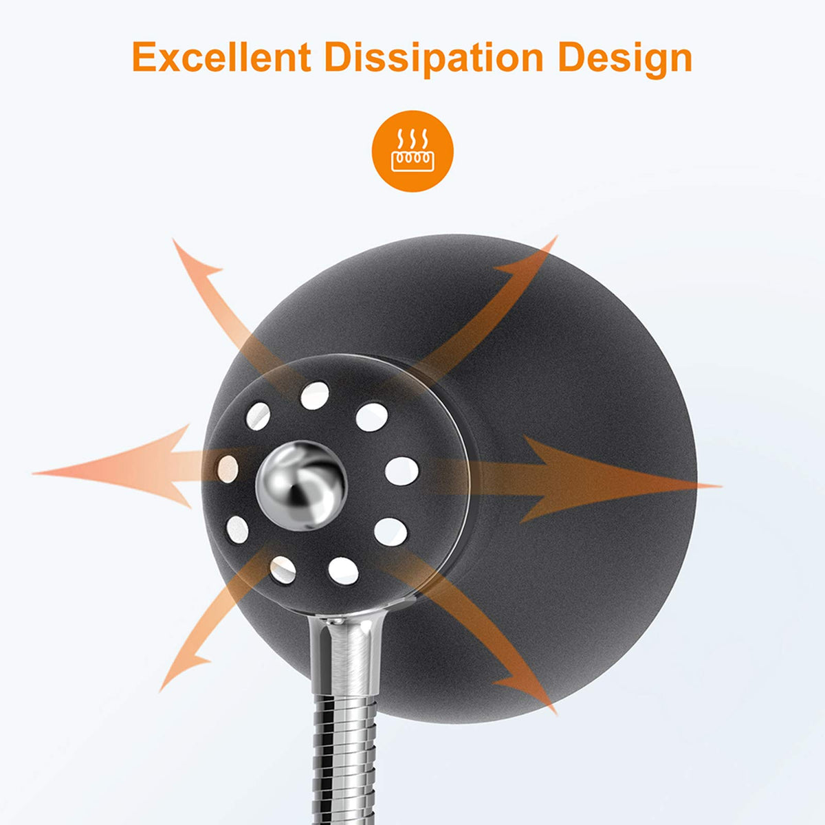 LEPOWER metal desk lamp adds stylish lighting to bedroom setup.