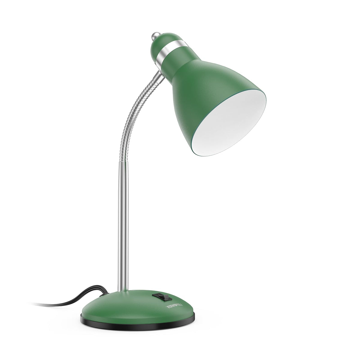 LEPOWER metal desk lamp in green decor accents workspace.