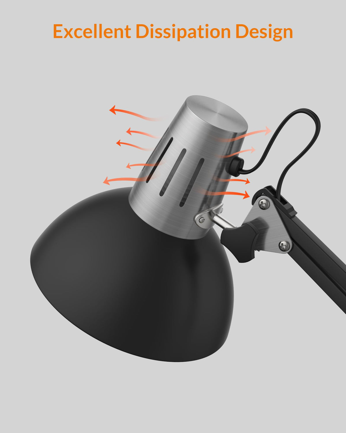 LEPOWER metal desk lamp in a home office setup with a clean look