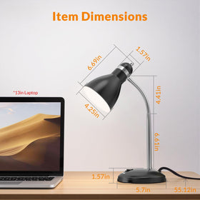 LEPOWER metal desk lamp shade provides focused light with modern style.
