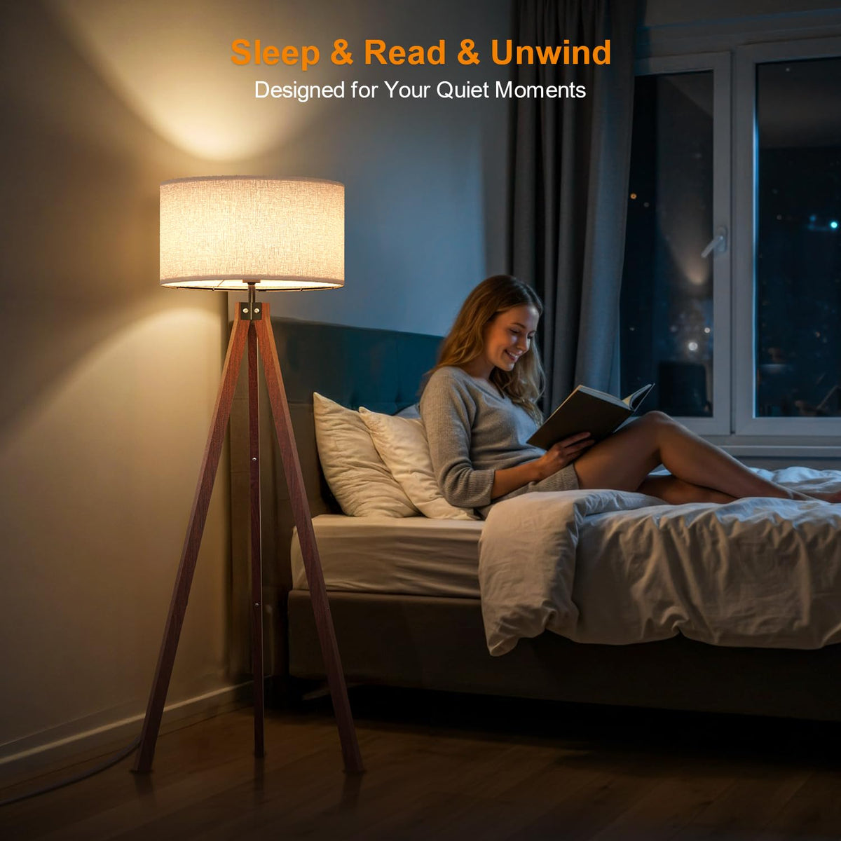 LEPOWER three-legged wooden base blends style and stability in study rooms.