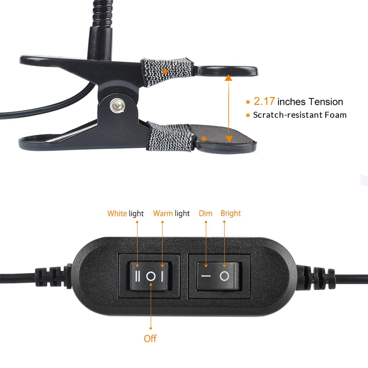 LEPOWER adapter included powering the clip light