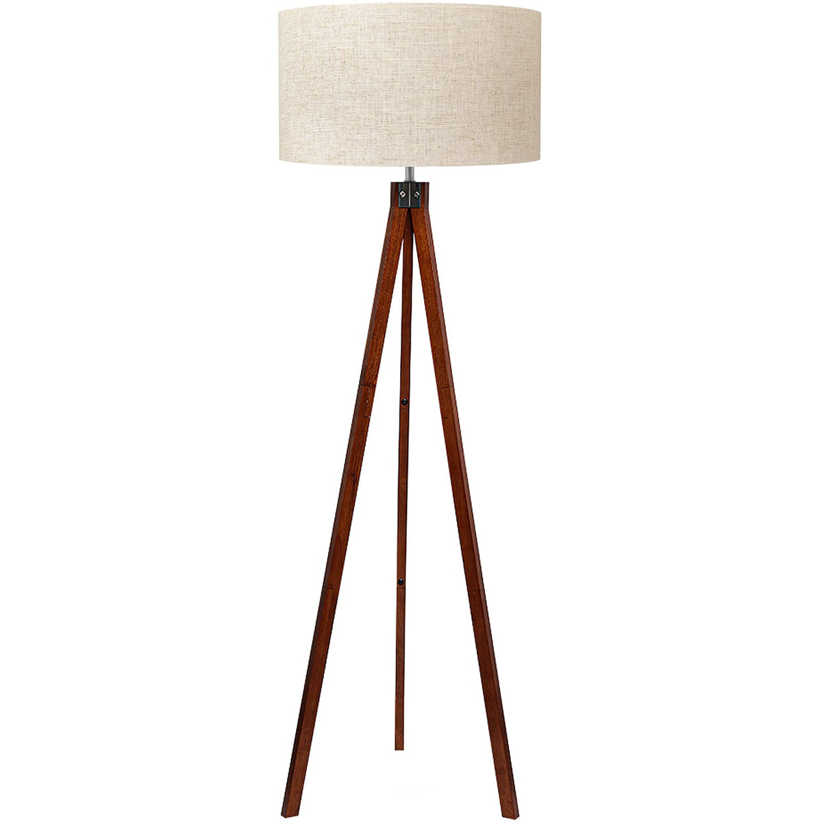 LEPOWER wood tripod floor lamp base provides sturdy stability for living spaces.