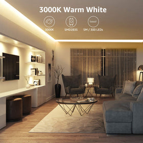 Lepro 300 LEDs SMD 2835 provide strong brightness.