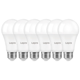 Lepro dimmable LED bulb in warm white 2700K for cozy lighting.