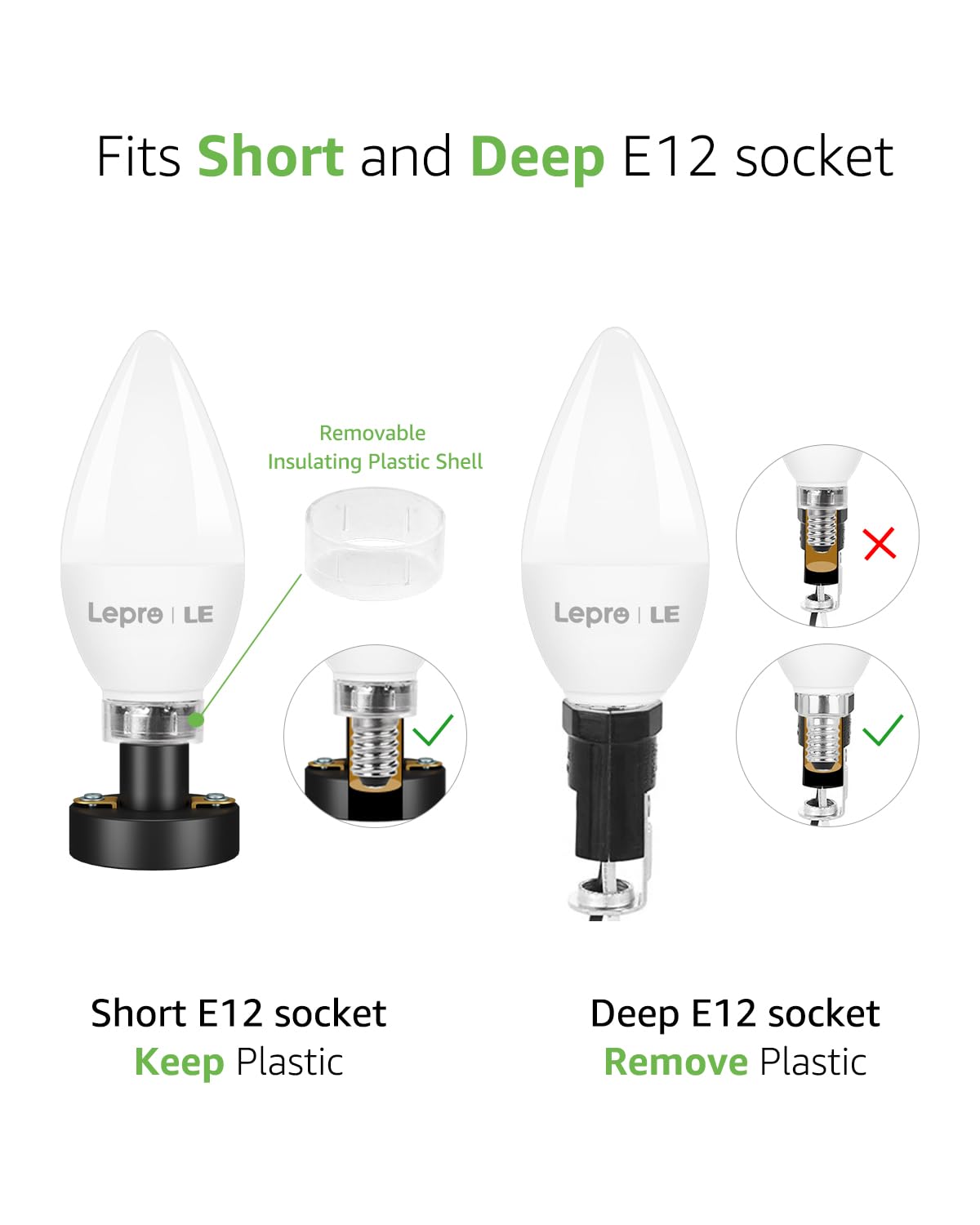 Lepro E12 bulb provides 470 lumens for everyday ambiance.