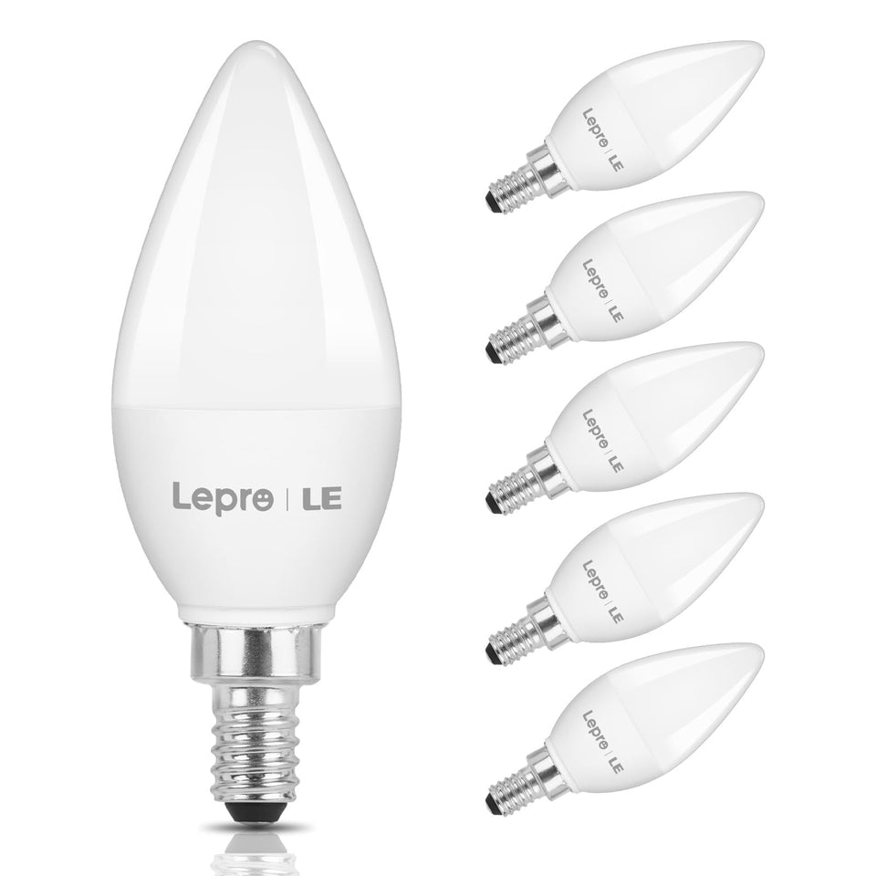 Lepro E12 daylight 5000K front-view bulb for bright ceiling fixtures.
