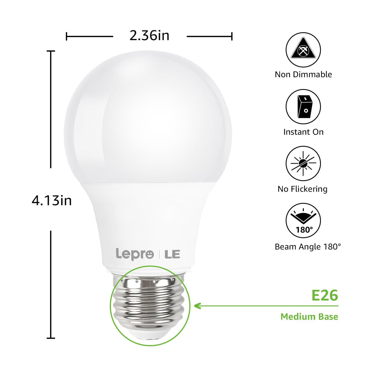Crisp white daylight from Lepro bulbs for reading and work