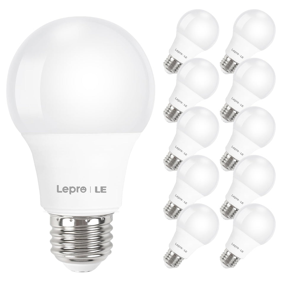 Lepro LED bulb daylight 5000K in an E26 socket for bright task lighting