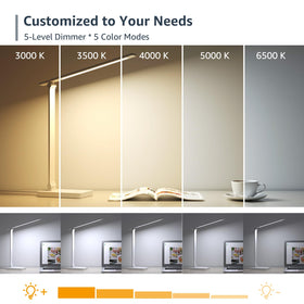 Lepro LED Desk Lamp frosted shade delivers soft eye friendly illumination