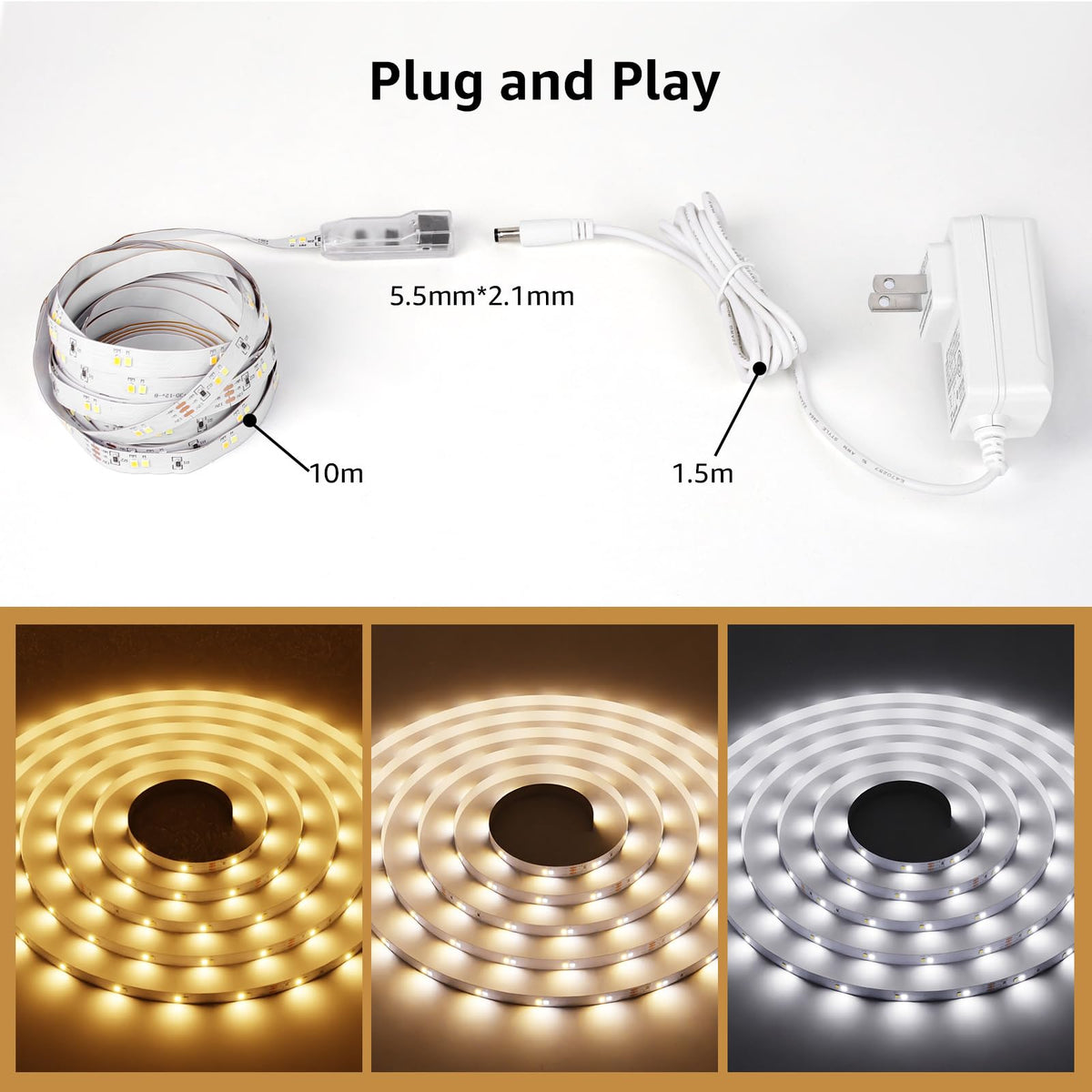 Festive decor using Lepro LED strip light for Christmas ambience.