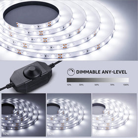 Lepro LED strip light with remote dimmer control for adjustable brightness and ambiance.