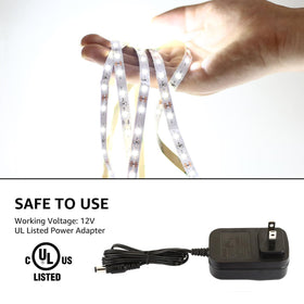 Lepro strip features strong 3M adhesive for secure mounting on smooth surfaces.