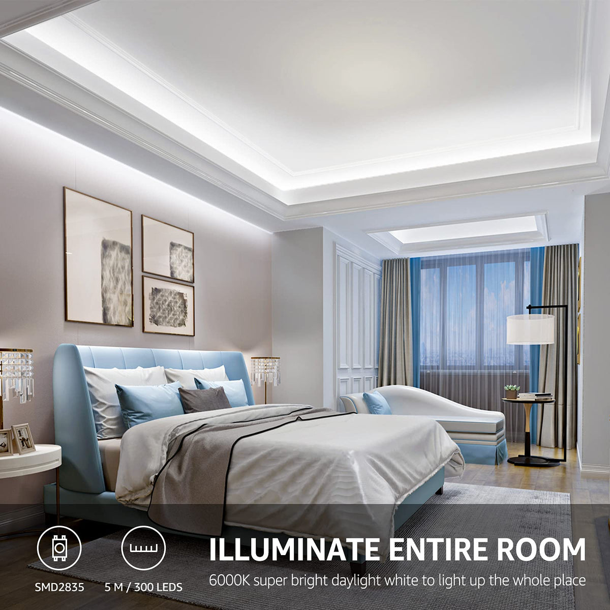 Lepro LED strip light installed under cabinet providing even countertop illumination.