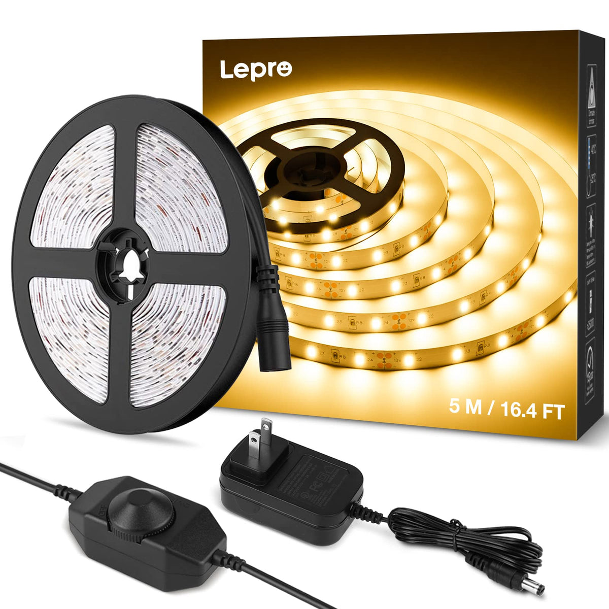 Lepro LED strip light vanity 16.4ft for bright, even makeup lighting.