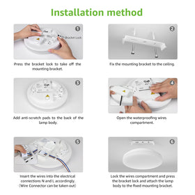 Lepro not dimmable ceiling light for steady daylight