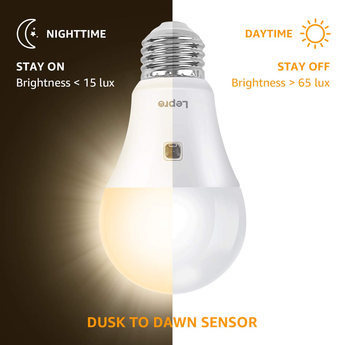 Lepro outdoor LED bulb with auto-on off for dusk-friendly illumination