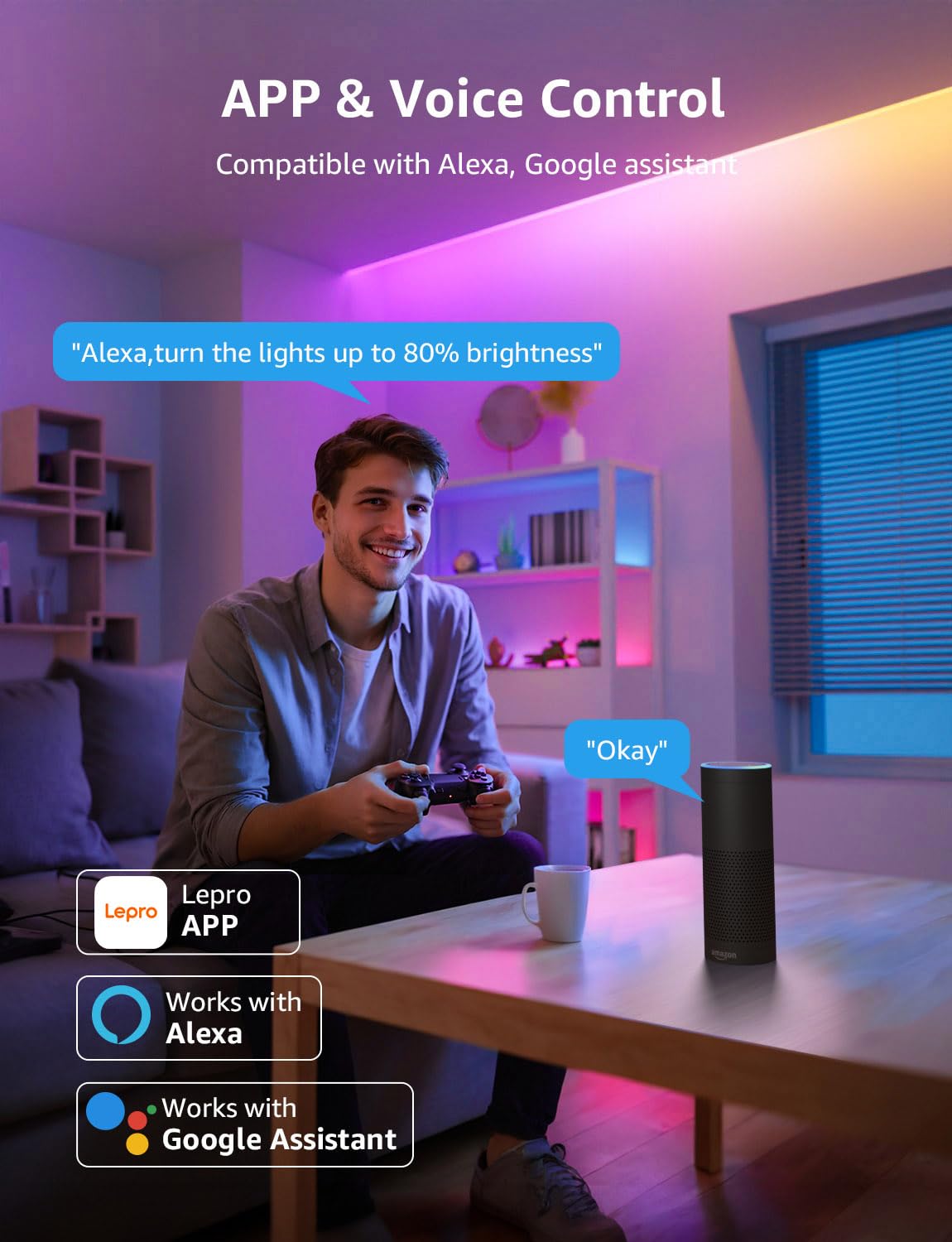 Lepro S1 music sync boosts party vibes